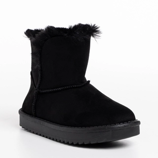 Η χιονοστιβάδα των εκπτώσεων - Εκπτώσεις Παιδικές μπότες μαύρες από ύφασμα Sigrid Προσφορά