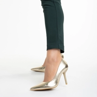Spring Sale - Εκπτώσεις Γυναικεία παπούτσια   χρυσάφι από οικολογικό δέρμα  Leya Προσφορά