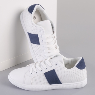 Ανδρικά αθλητικά παπούτσια Garo λευκό με μπλε