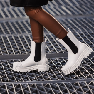 Η χιονοστιβάδα των εκπτώσεων - Εκπτώσεις Γυναικείες μπότες Belisa λευκά Προσφορά
