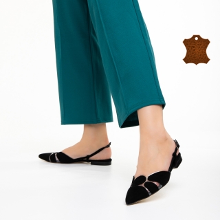 Spring Sale - Εκπτώσεις Γυναικεία παπούτσια Marco μαύρα από φυσικό δέρμα Alfonsina Προσφορά