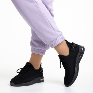 Easter Sale - Εκπτώσεις Γυναικεία αθλητικά παπούτσια μαύρα από ύφασμα Asmaa Προσφορά