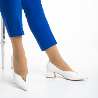 Black Friday - Εκπτώσεις Γυναικεία παπούτσια λευκά από οικολογικό δέρμα Oria Προσφορά