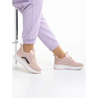 Γυναικεία αθλητικά παπούτσια ροζ από ύφασμα Lovella