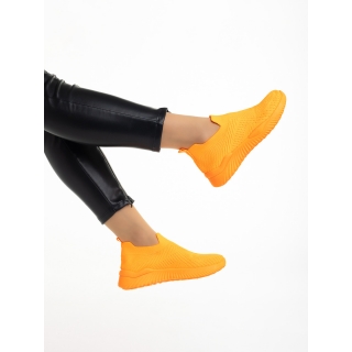 Easter Sale - Εκπτώσεις Γυναικεία αθλητικά παπούτσια πορτοκαλί από ύφασμα Murielle Προσφορά