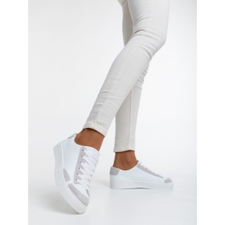 Spring Sale - Εκπτώσεις Γυναικεία αθλητικά παπούτσια λευκά από οικολογικό δέρμα Giorgina Προσφορά