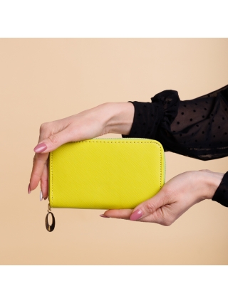 Easter Sale - Εκπτώσεις Γυναικείο πορτοφόλι κίτρινο από οικολογικό δέρμα  Amparo Προσφορά