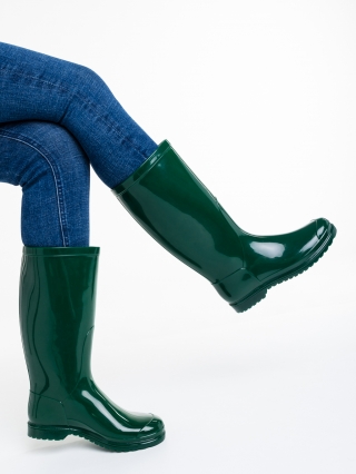 Women's Month - Εκπτώσεις Εφηβικές μπότες πράσινες από καουτσούκ Flaviana Προσφορά