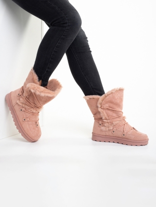 Winter Sale - Εκπτώσεις Γυναικείες μπότες  ροζ από ύφασμα Phyllis Προσφορά