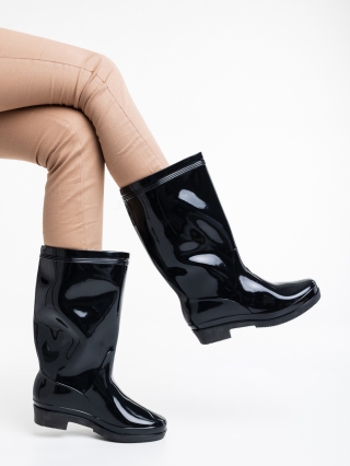 Women's Month - Εκπτώσεις Γυναικείες μπότες μαύρα από καουτσούκ Keilantra Προσφορά
