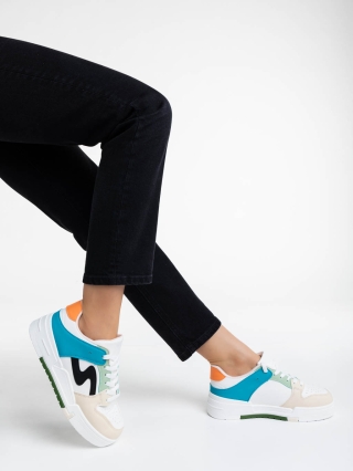 Love Sales - Εκπτώσεις Γυναικεία αθλητικά παπούτσια μπεζ από οικολογικό δέρμα Ralanda Προσφορά