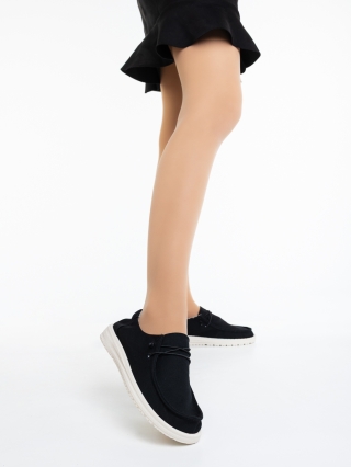 Sunny Sale - Εκπτώσεις Γυναικεία casual παπούτσια μαύρα από ύφασμα Mirada Προσφορά